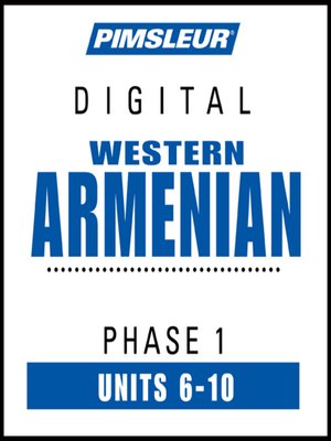 cover image of Pimsleur Armenian (Western) Level 1 Lessons 6-10